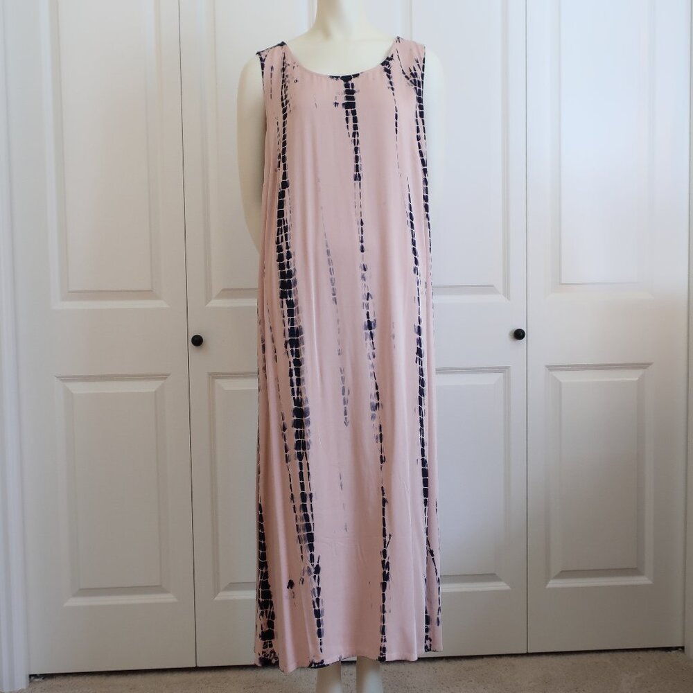 J. Jill Pink Tie-Dyed Pure Jill Maxi Dress XL New With Tags